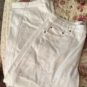 Nordstrom Daze Denim Women's White Barrel Jeans 31 NWOT